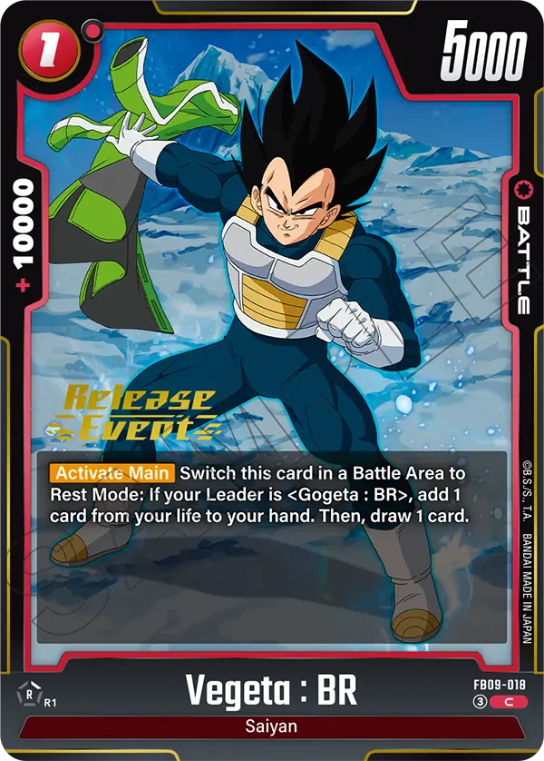 Vegeta : BR FB09-018-p1 card
