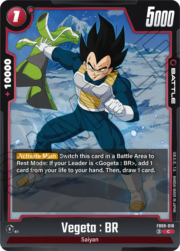 Vegeta : BR FB09-018 card