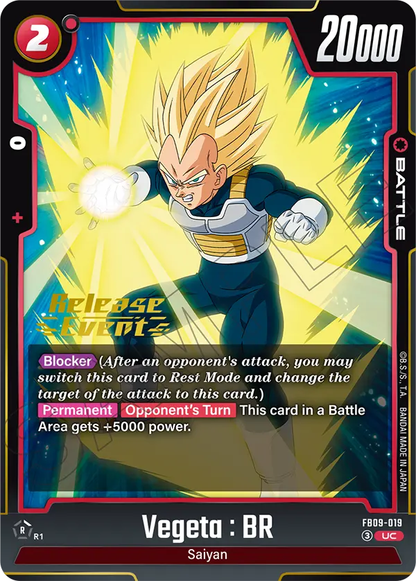 Vegeta : BR FB09-019-p1 card