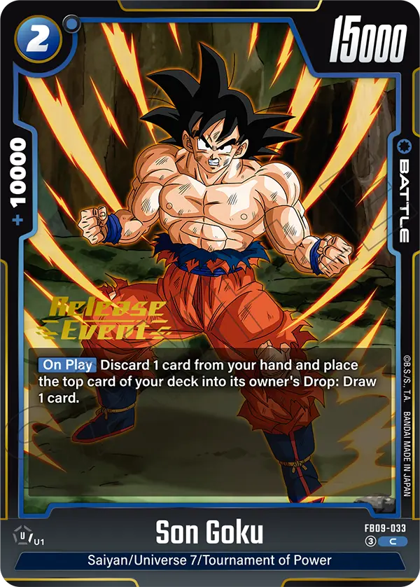 Son Goku FB09-033 Dragon Ball Fusion World card, Variant 2