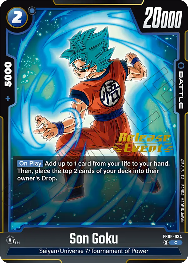 Son Goku FB09-034 Dragon Ball Fusion World card, Variant 1