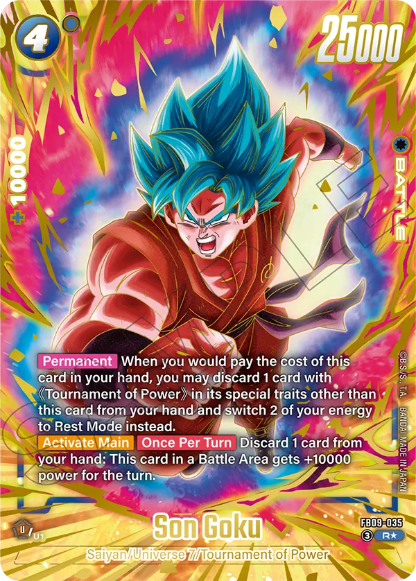 Son Goku FB09-035 Dragon Ball Fusion World card, Variant 1