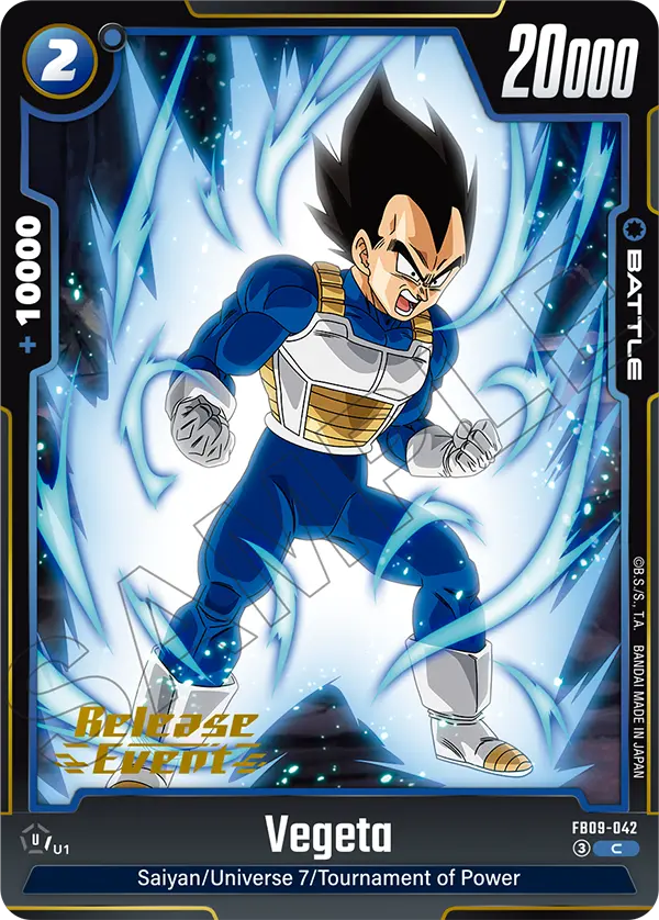 Vegeta FB09-042 Dragon Ball Fusion World card, Variant 1