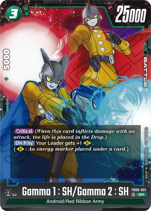 Gamma 1 : SH/Gamma 2 : SH FB09-051 card