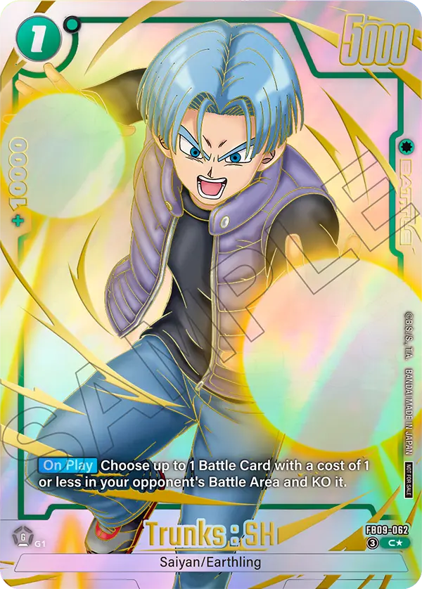 Trunks : SH FB09-062 Dragon Ball Fusion World card, Promo