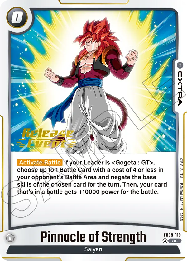 Pinnacle of Strength FB09-119 Dragon Ball Fusion World card, Variant 2