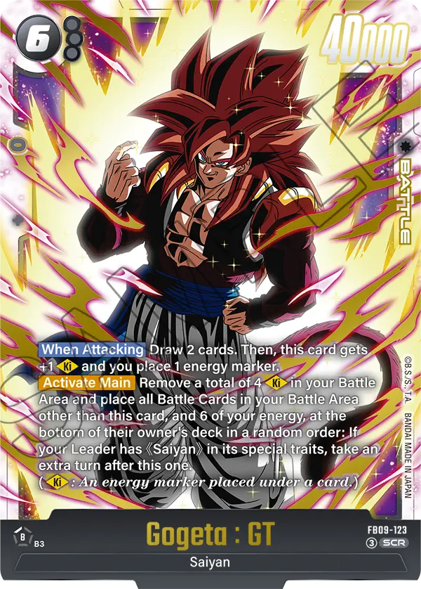 Gogeta : GT FB09-123 card