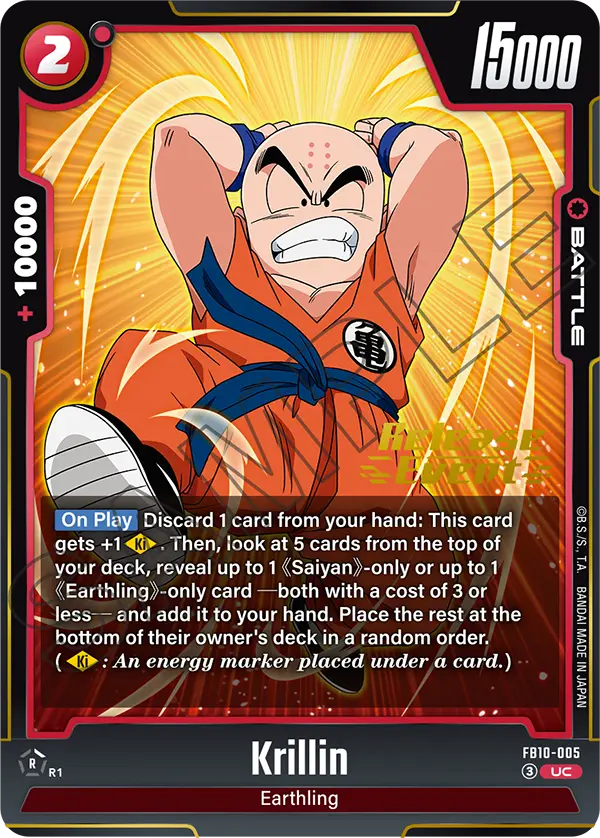 Krillin FB10-005 Dragon Ball Fusion World card, Variant 2