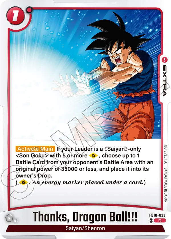 Thanks, Dragon Ball!!! FB10-023 card