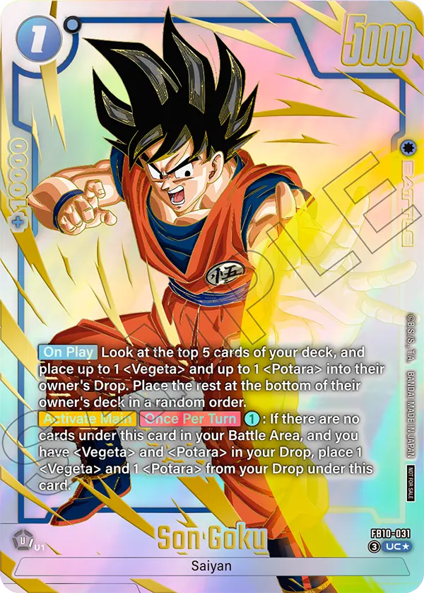 Son Goku FB10-031 Dragon Ball Fusion World card, Promo