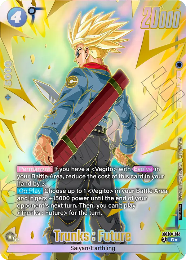 Trunks : Future FB10-035 Dragon Ball Fusion World card, Variant 1
