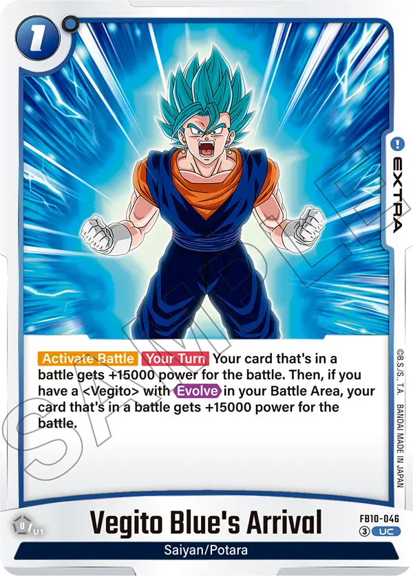 Vegito Blue's Arrival FB10-046 card