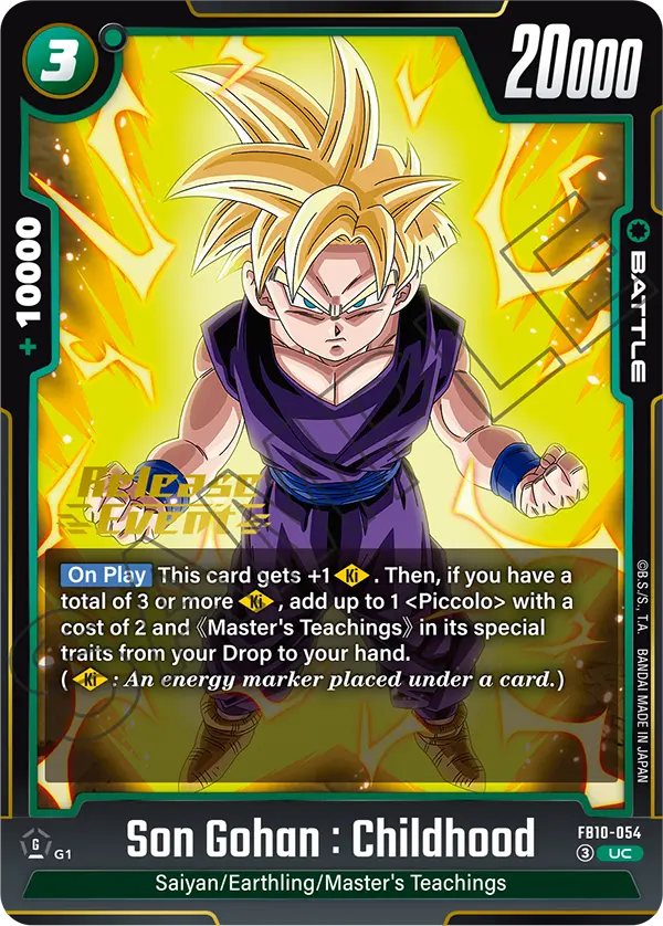 Son Gohan : Childhood FB10-054 Dragon Ball Fusion World card, Variant 1