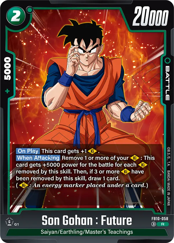 Son Gohan : Future FB10-058 card