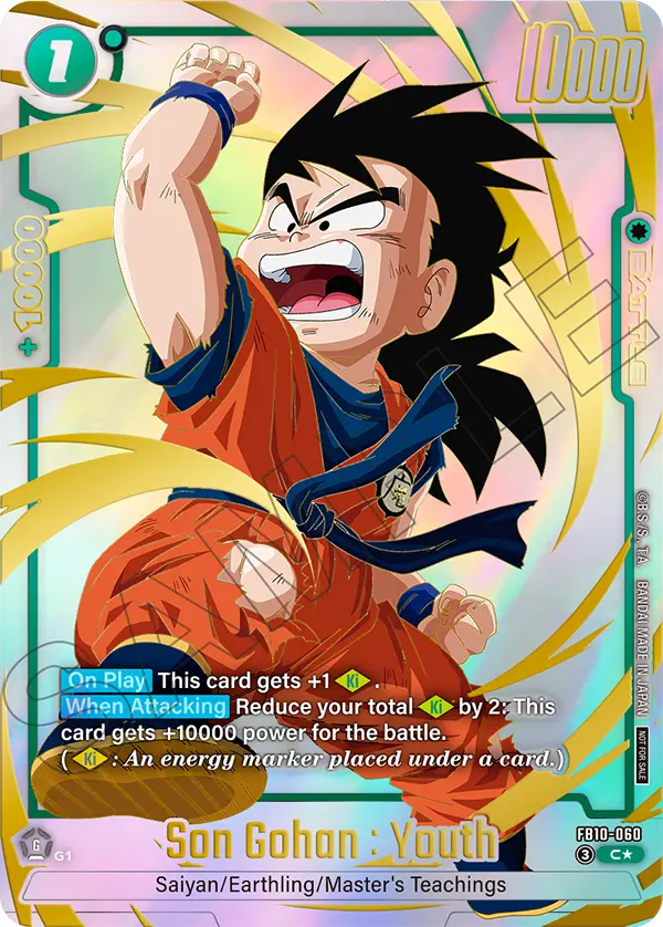 Son Gohan : Youth FB10-060 Dragon Ball Fusion World card, Promo