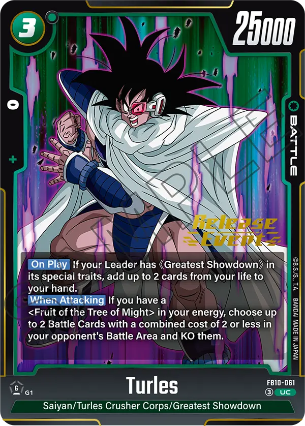 Turles FB10-061 Dragon Ball Fusion World card, Variant 1