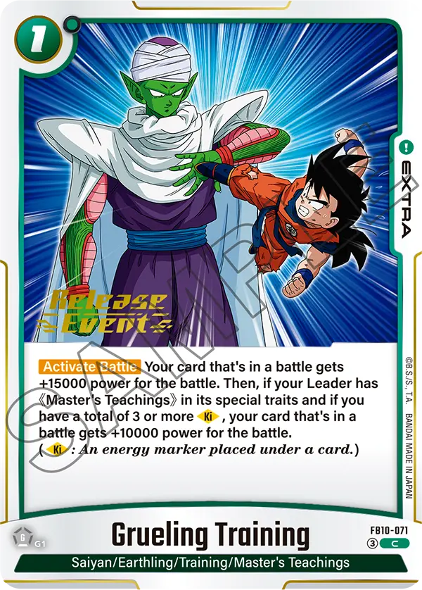 Grueling Training FB10-071-p1 card