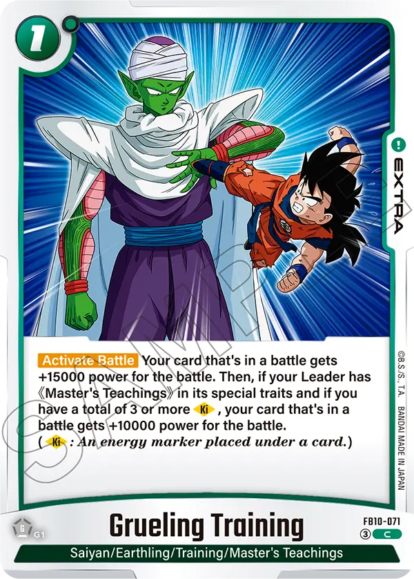 Grueling Training FB10-071 Dragon Ball Fusion World card