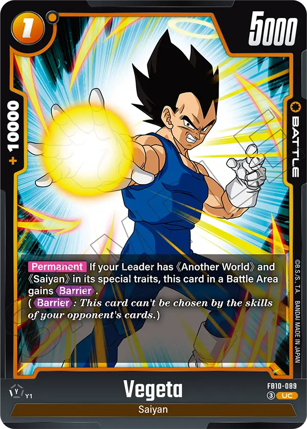 Vegeta FB10-089 card