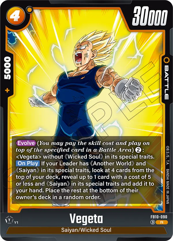 Vegeta FB10-090 card