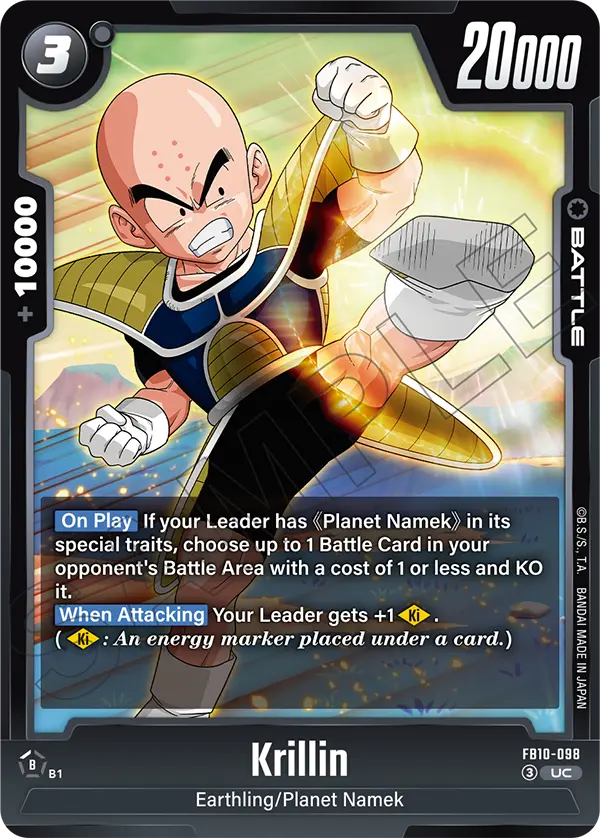 Krillin FB10-098 Dragon Ball Fusion World card