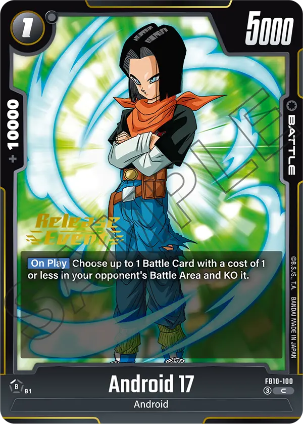 Android 17 FB10-100 Dragon Ball Fusion World card, Variant 1