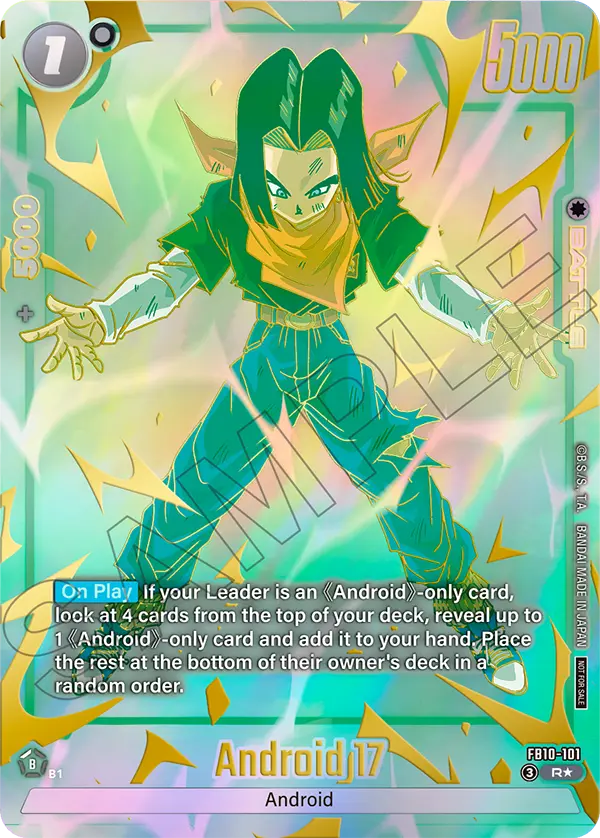 Android 17 FB10-101 Dragon Ball Fusion World card, Variant 1