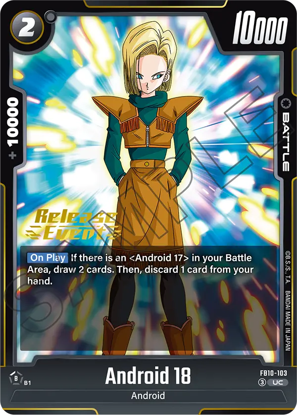 Android 18 FB10-103 Dragon Ball Fusion World card, Variant 1