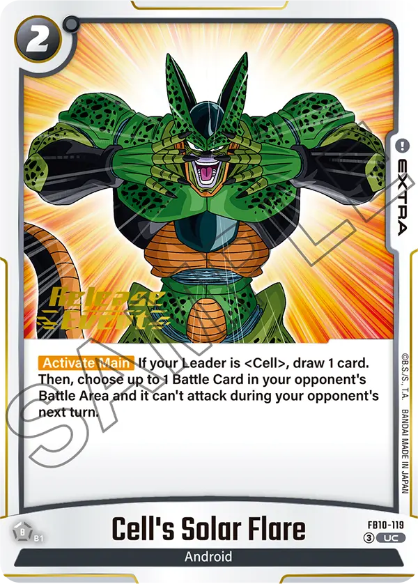 Cell's Solar Flare FB10-119-p1 card