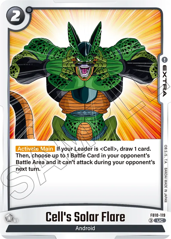 Cell's Solar Flare FB10-119 card