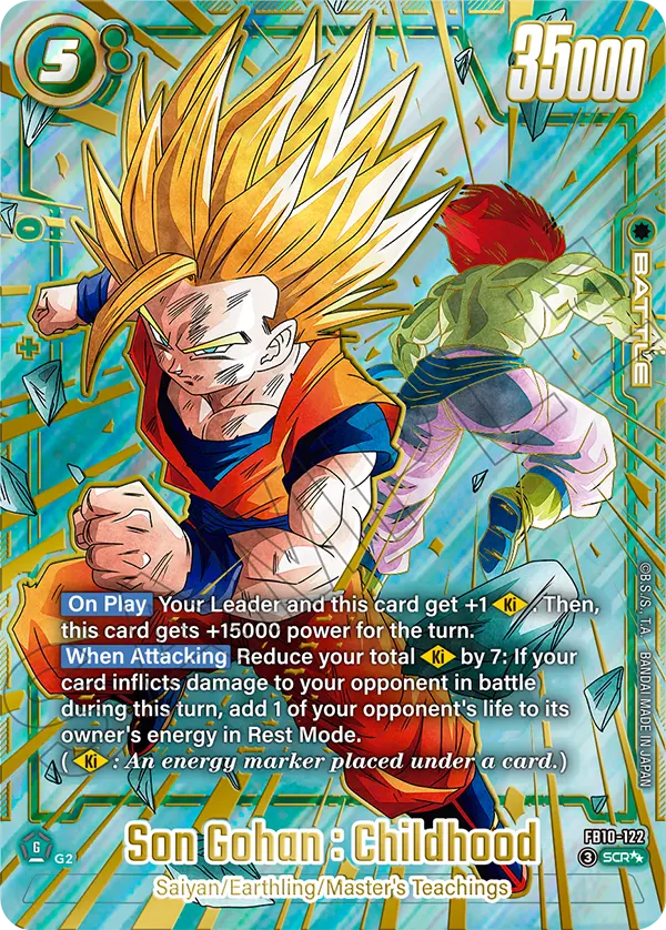 Son Gohan : Childhood FB10-122 Dragon Ball Fusion World card, Variant 2