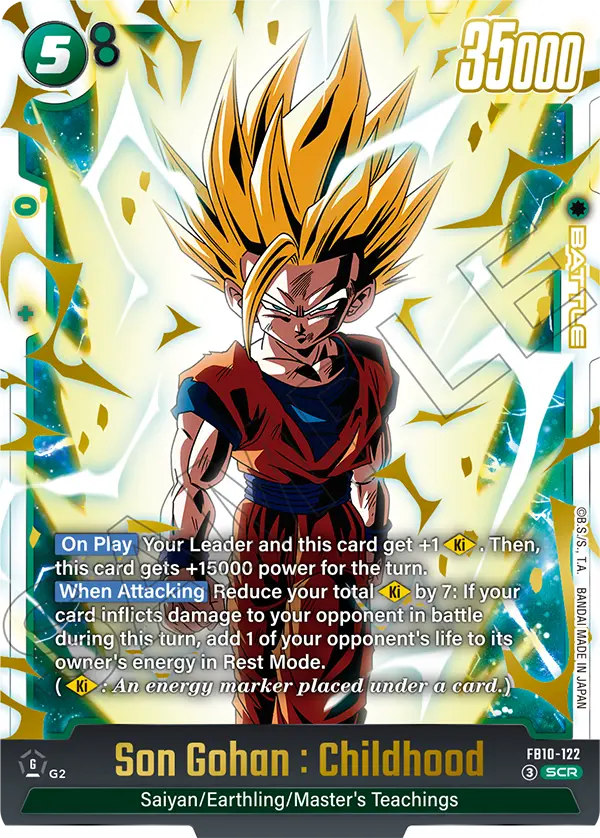 Son Gohan : Childhood FB10-122 card