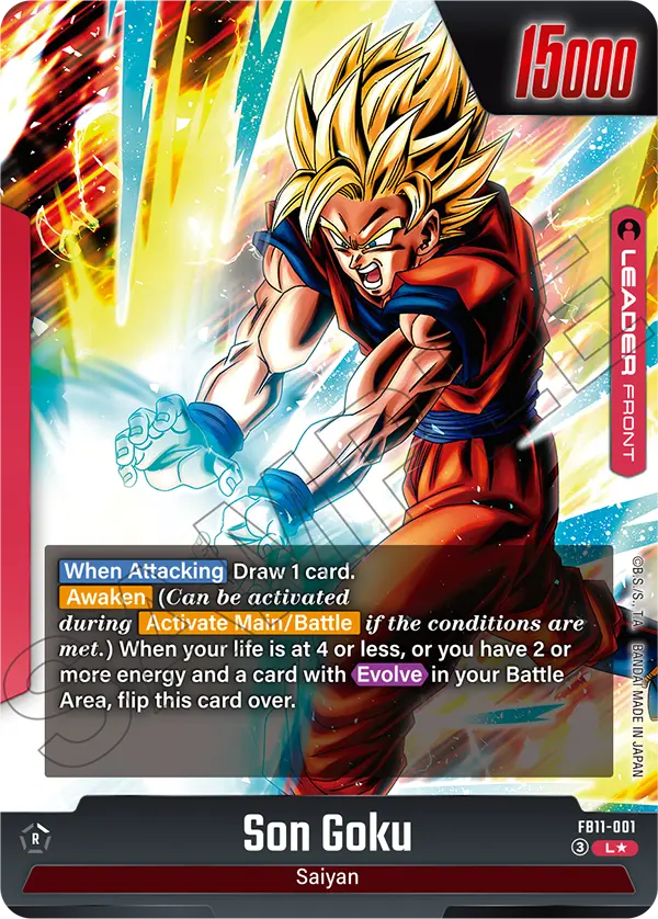 Son Goku FB11-001 Dragon Ball Fusion World card, Variant 1