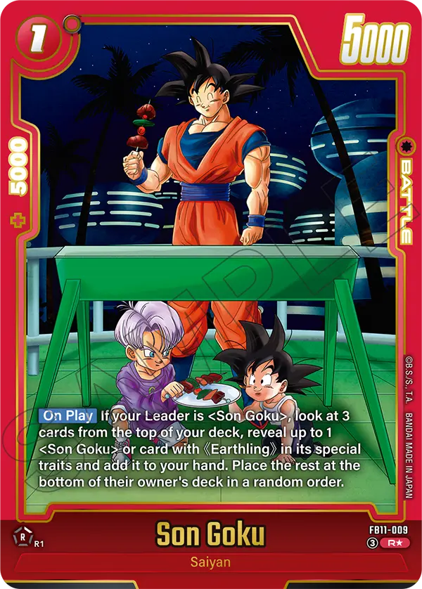 Son Goku FB11-009 Dragon Ball Fusion World card, Variant 1