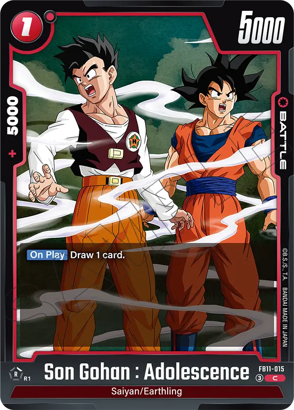 Son Gohan : Adolescence FB11-015 card