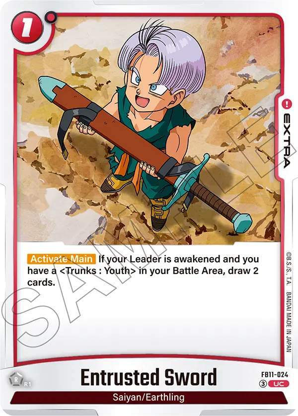 Entrusted Sword FB11-024 Dragon Ball Fusion World card