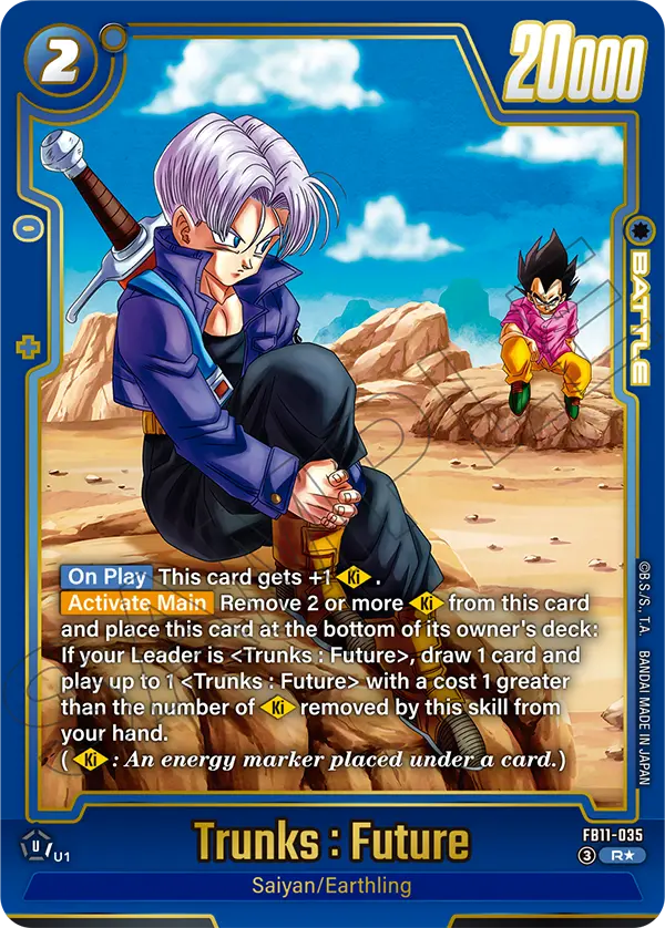 Trunks : Future FB11-035 Dragon Ball Fusion World card, Variant 1