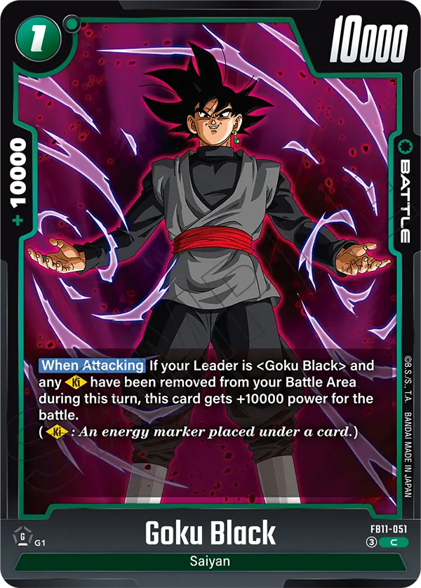 Goku Black FB11-051 card