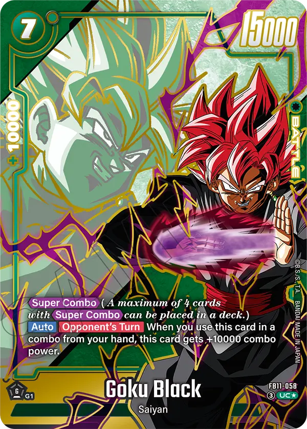 Goku Black FB11-058 Dragon Ball Fusion World card, Variant 1