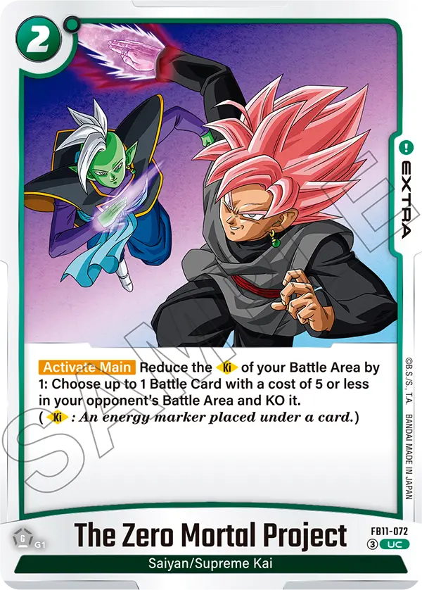 The Zero Mortal Project FB11-072 Dragon Ball Fusion World card