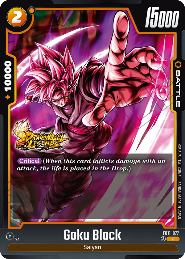 Goku Black FB11-077 card