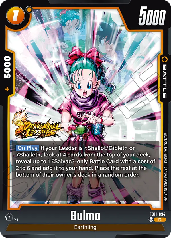 Bulma FB11-094 Dragon Ball Fusion World card