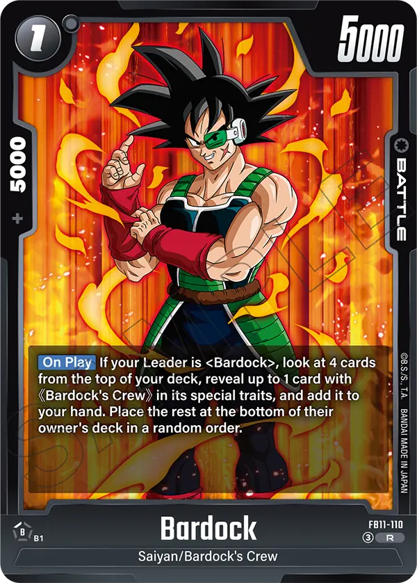 Bardock FB11-110 card
