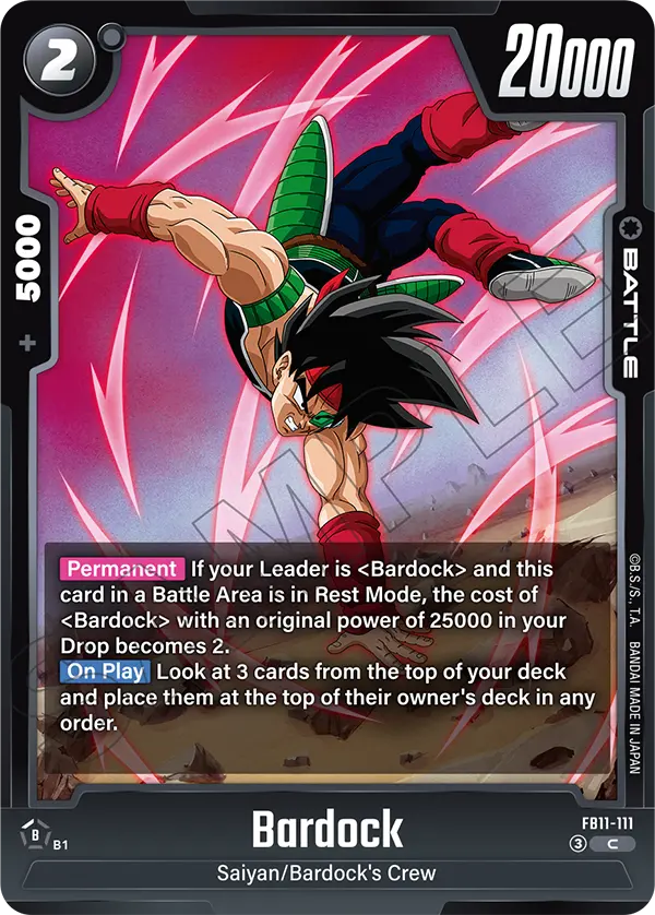Bardock FB11-111 card