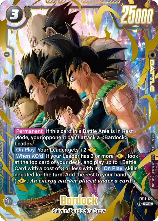 Bardock FB11-123 Dragon Ball Fusion World card, Variant 1