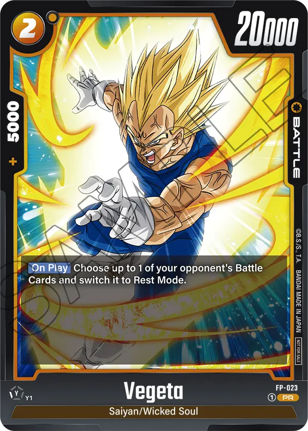 Vegeta FP-023 Dragon Ball Fusion World card, Participation