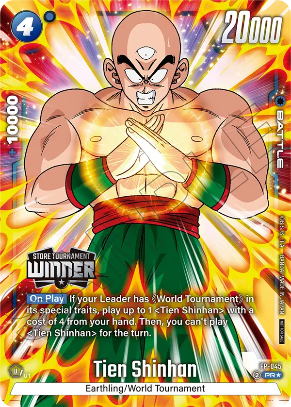 Tien Shinhan FP-045 Dragon Ball Fusion World card, Winner