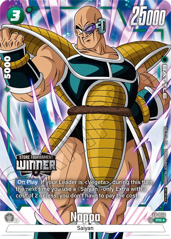 Nappa FP-046 Dragon Ball Fusion World card, Winner