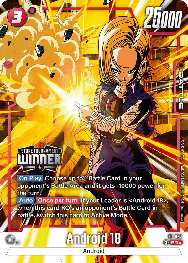 Android 18 FP-052 Dragon Ball Fusion World card, Variant 1