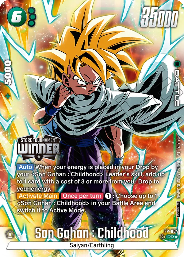 Son Gohan : Childhood FP-054 Dragon Ball Fusion World card, Variant 1